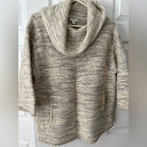 PureJill oatmeal colored chunky sweater.